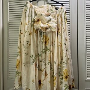H & M floral skirt and tube top